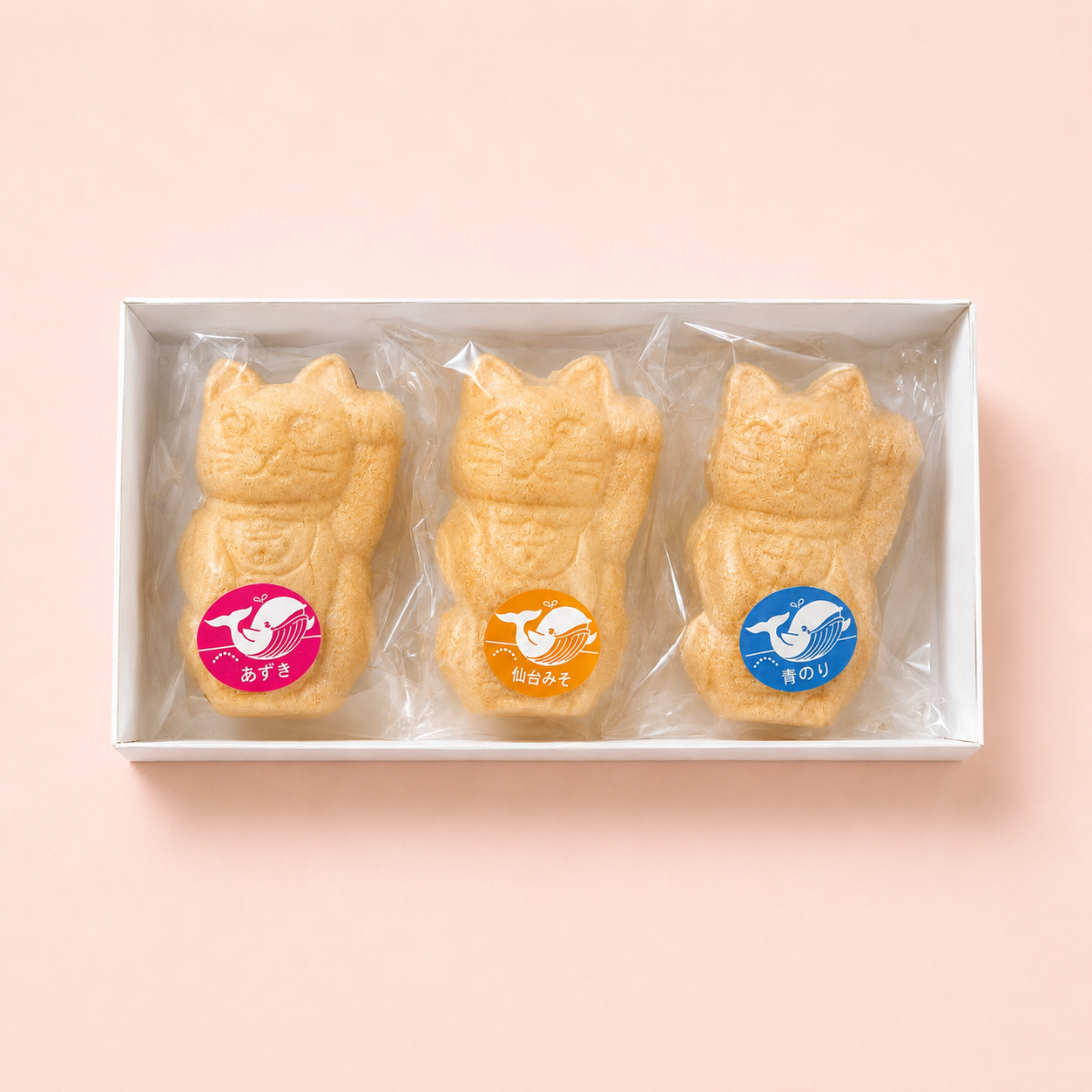 【もしも猫展コラボ】まねき猫もなか＋特製巾着セット